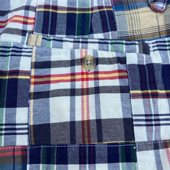 Siegfried Vintage Men's 11" Shorts NWT Madras Plaid Cargo Golf, Preppy, sz 38 - Picture 6 of 14